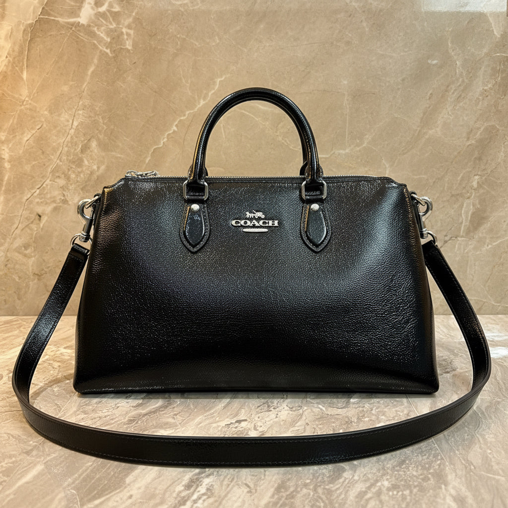Coach Crinkled Patent Georgia Satchel