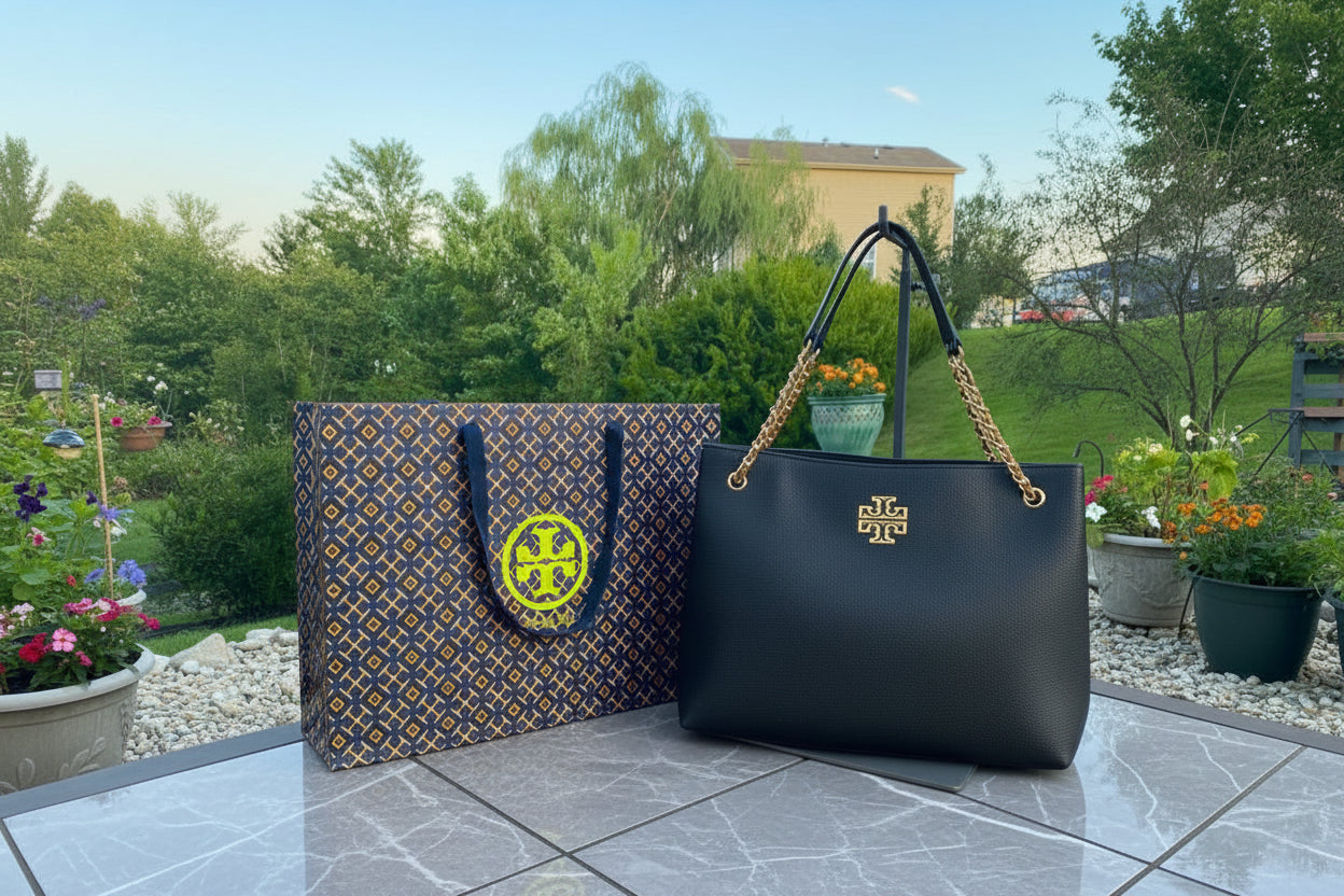 TORY BURCH BRITTEN TRIPLE COMPARTMENT TOTE
