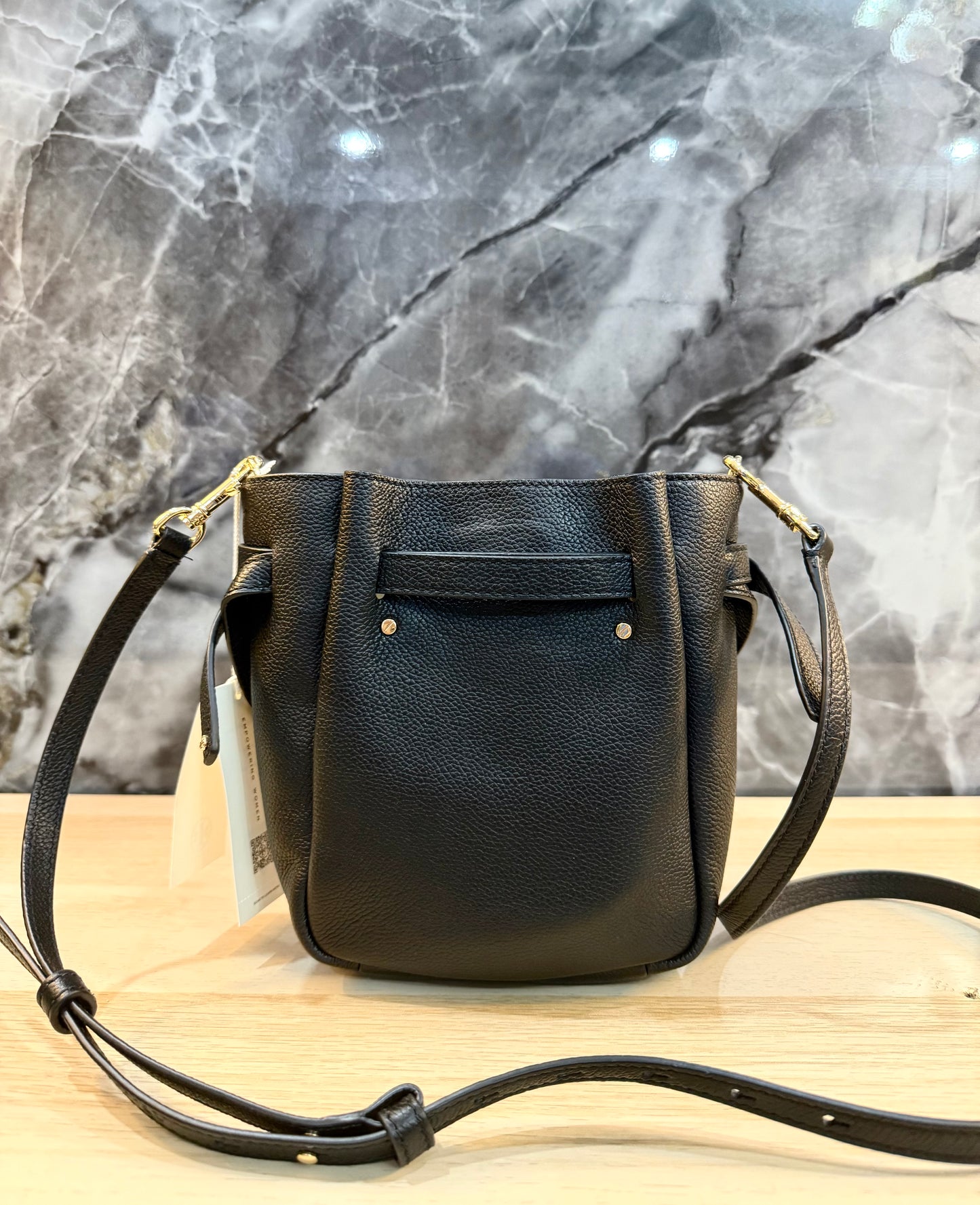 TORY BURCH MINI ROMY CROSSBODY - BLACK