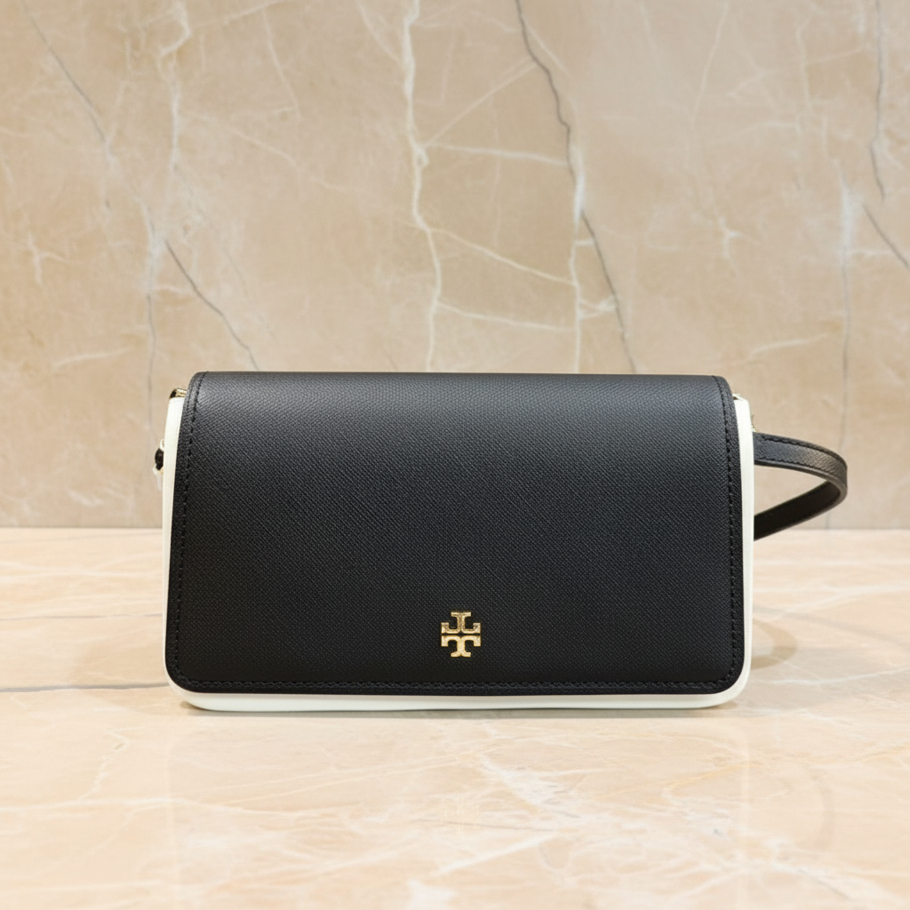 TORY BURCH EMERSON CROSSBODY -  BLACK