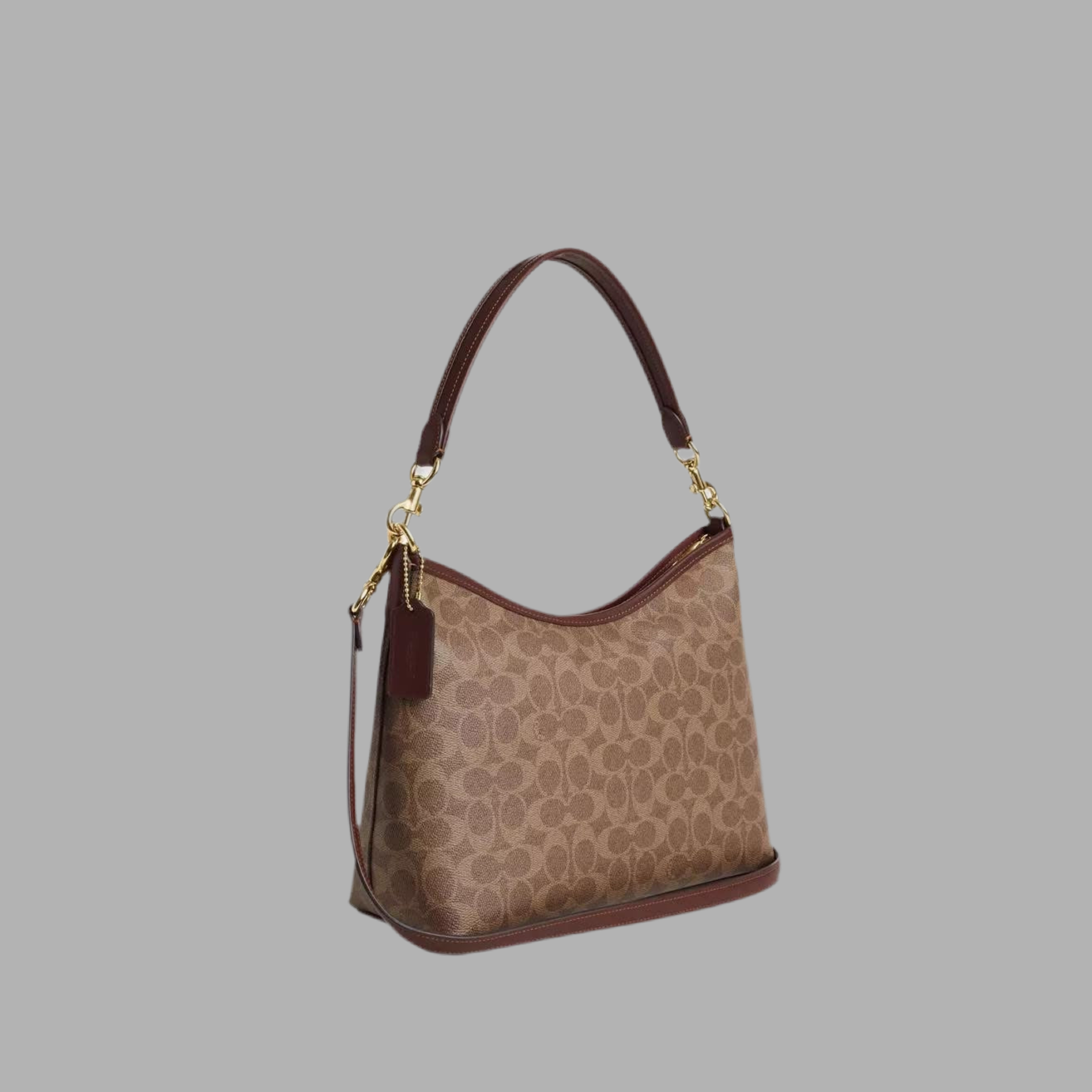 COACH MEDIUM LAUREL SIGNATURE COATED CANVAS