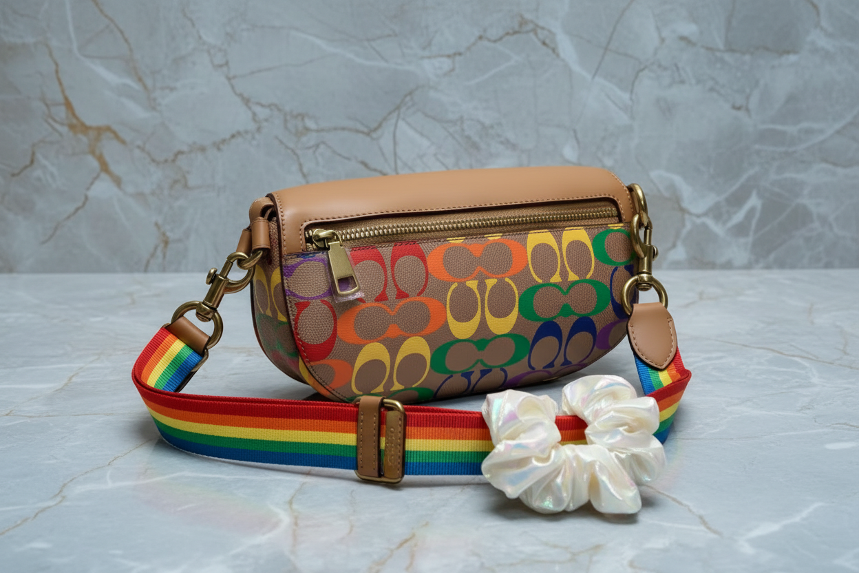 COACH BETHANY WAISTPACK/BELTBAG/BODYBAG - IN RAINBOW SIGNATURE - MISSING PRICE TAG