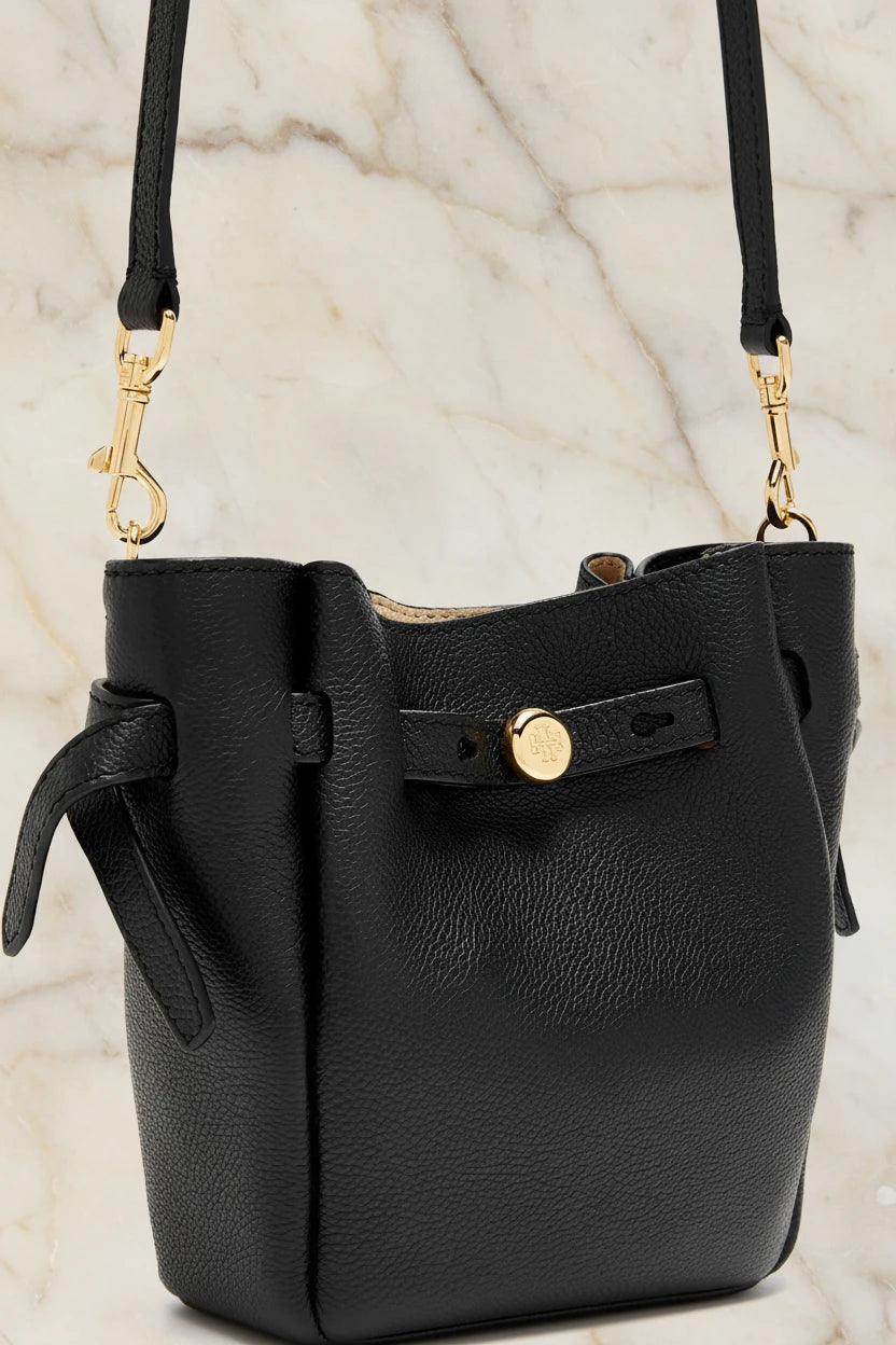 TORY BURCH MINI ROMY CROSSBODY - BLACK