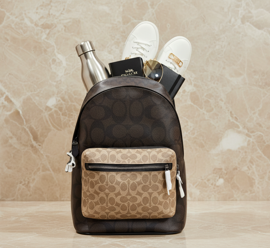 COACH MEN’S WEST BACKPACK IN BLOCKED SIGNATURE CANVAS