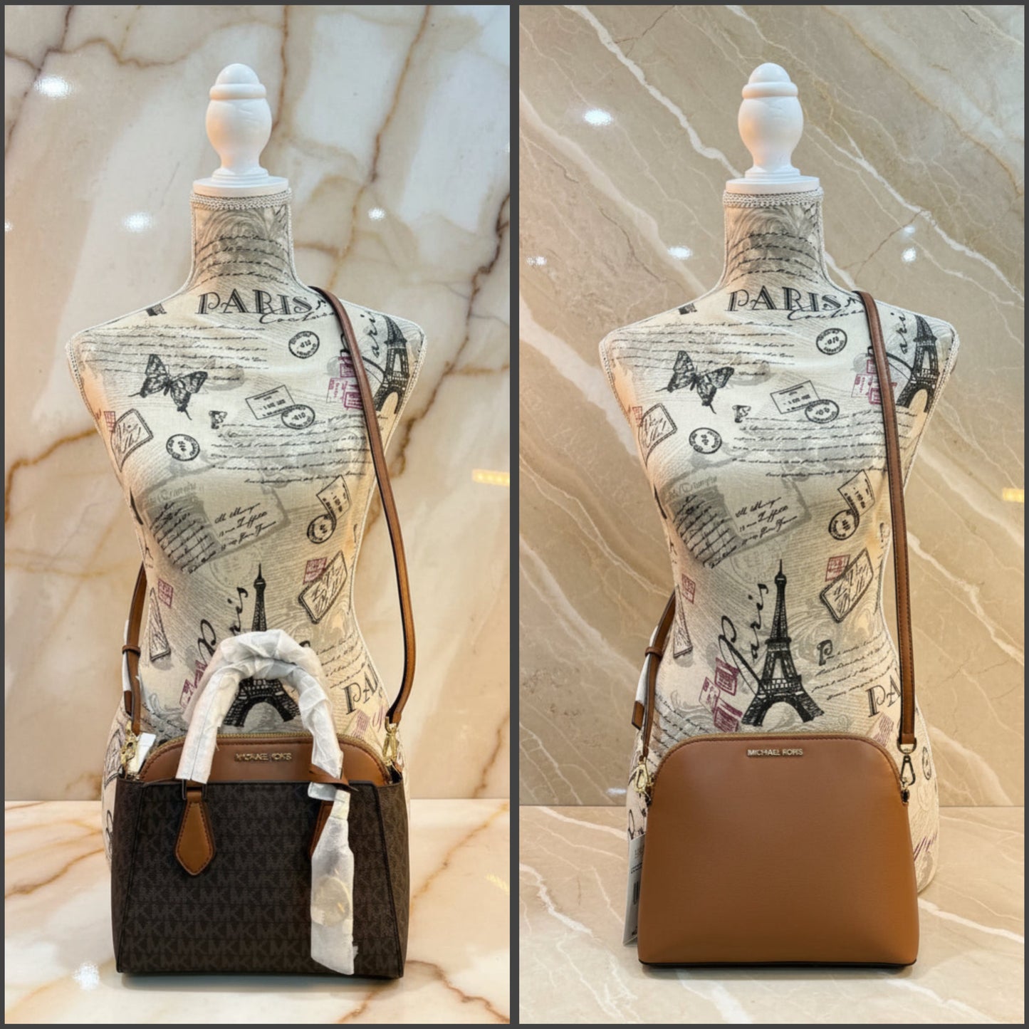 MICHAEL KORS SMALL DARIA 3 in 1 SATCHEL -  BROWN ACORN