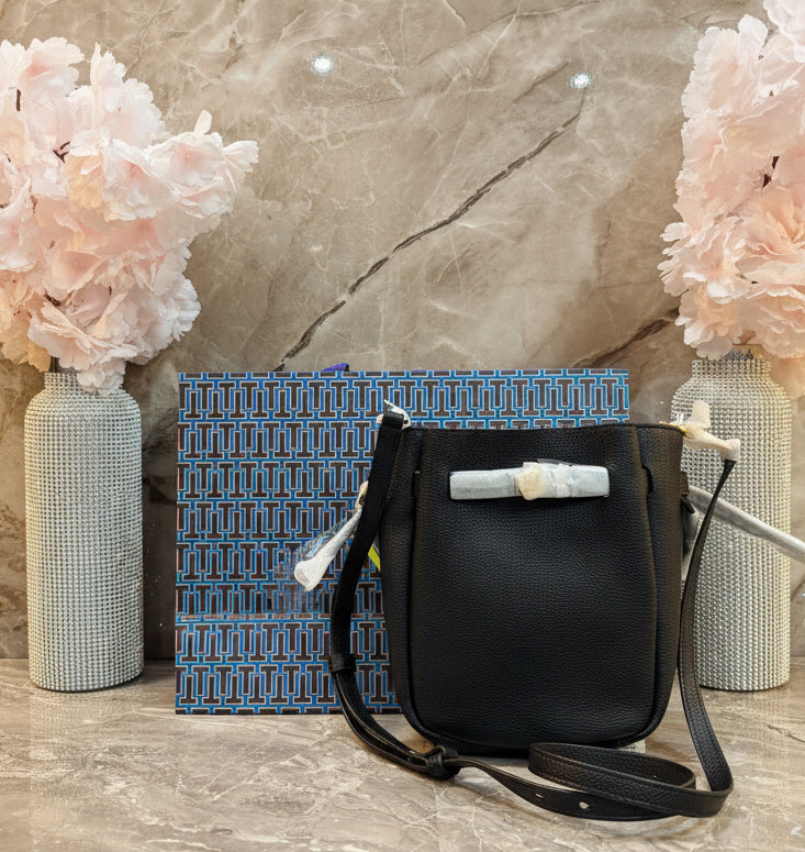 TORY BURCH MINI ROMY CROSSBODY - BLACK