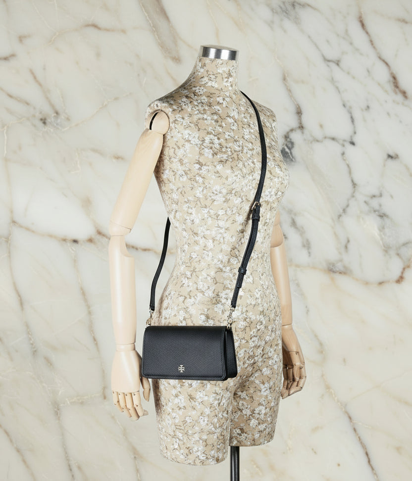 TORY BURCH EMERSON CROSSBODY -  BLACK