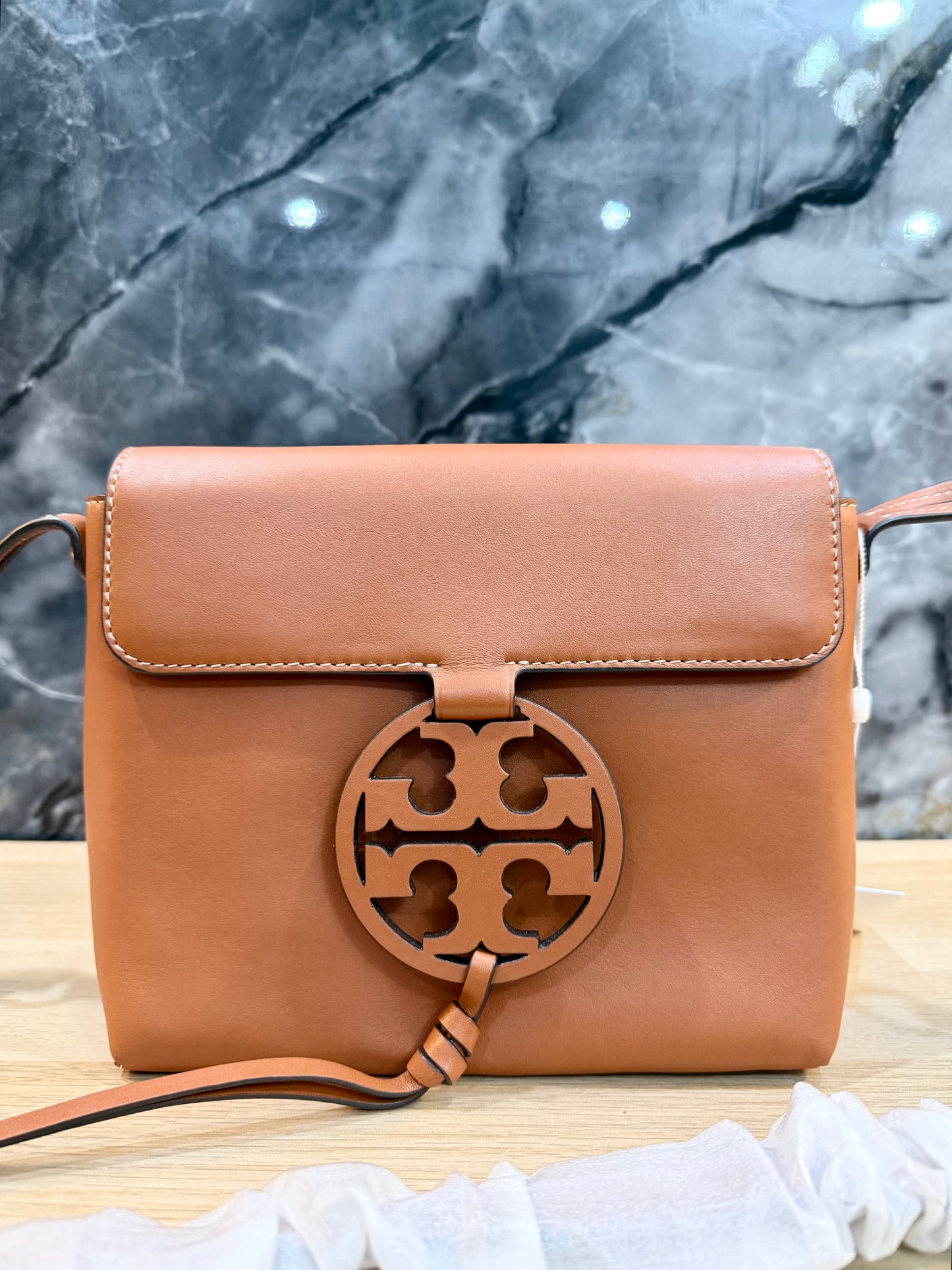 TORY BURCH MILLER CROSSBODY -  BROWN
