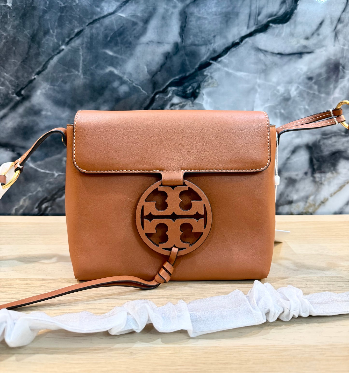 TORY BURCH MILLER CROSSBODY -  BROWN