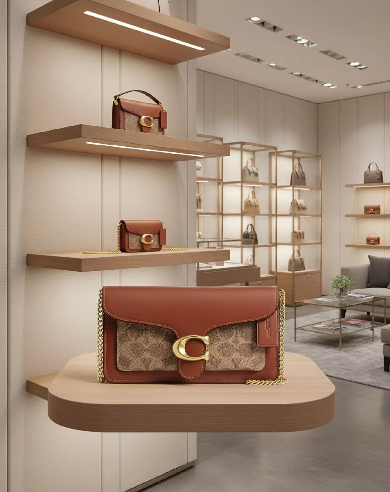 Coach Tabby Chain Clutch In Signature Canvas 21