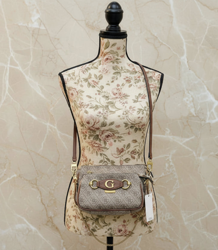 GUESS IZZY DOUBLE POUCH CROSSBODY