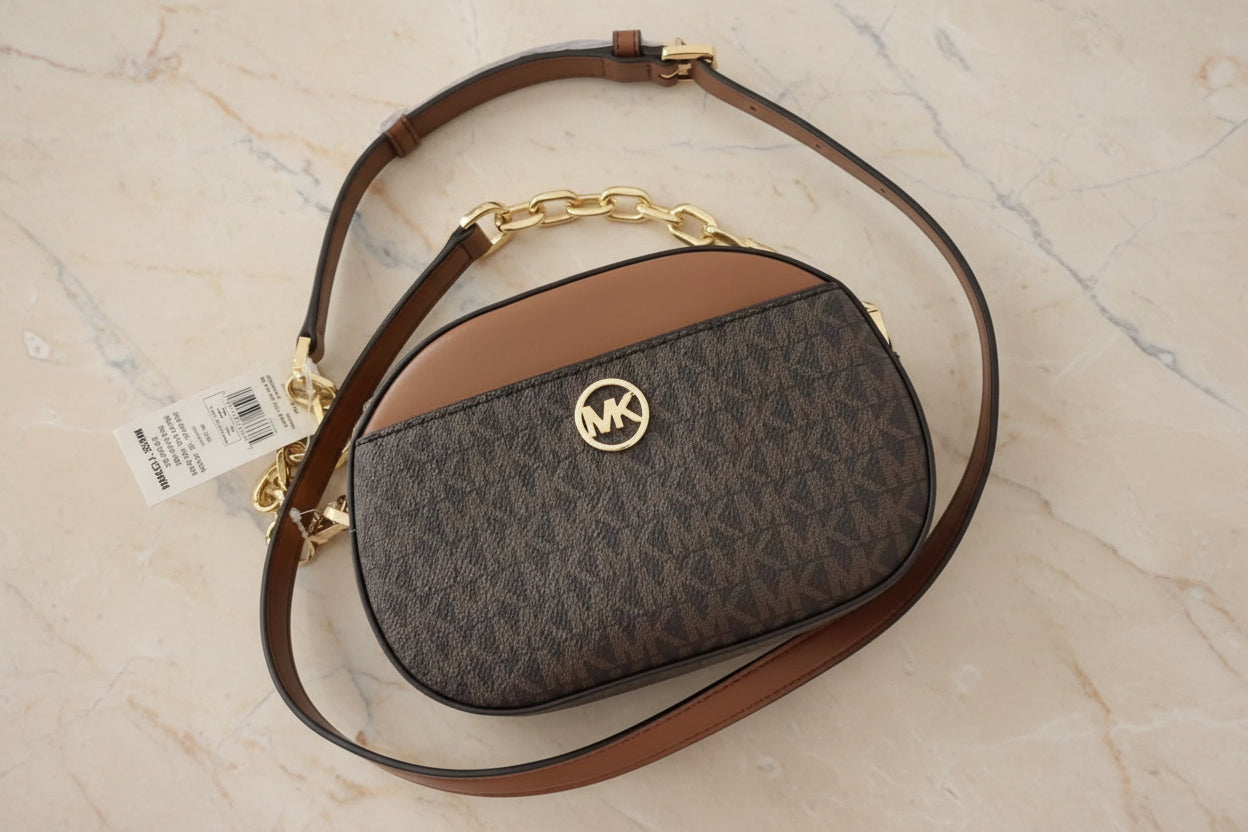 MICHAEL KORS GLAM OVAL CROSSBODY