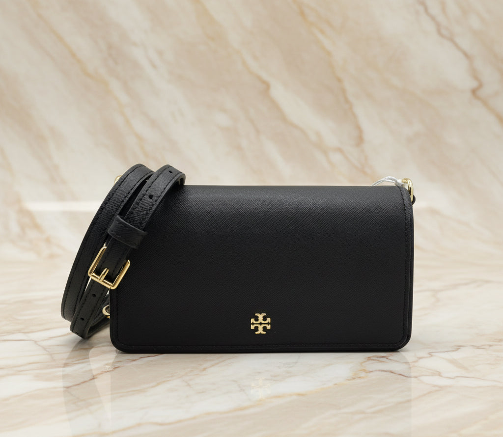 TORY BURCH EMERSON CROSSBODY -  BLACK