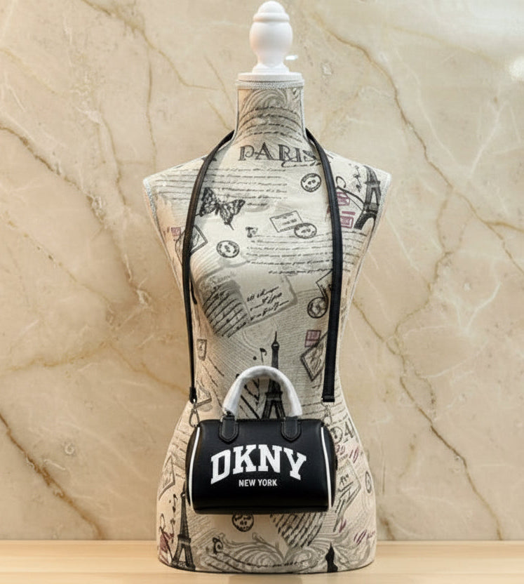 DKNY NELL SATCHEL - MINI - BLACK/MARSMALLOW