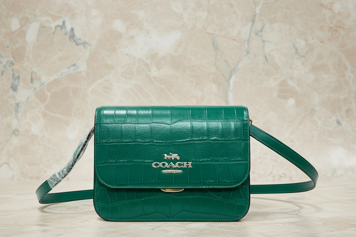 COACH BRYNN FLAP CROSSBODY BAG - JADE