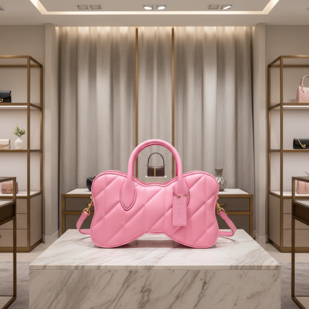 حقيبة كتف من قماش كوتش مزينة بتطريز