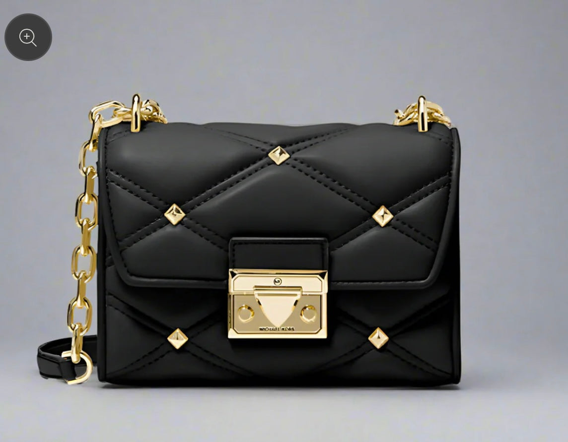 MICHAEL KORS SERENA VEGAN FLAP QUILTED CONVERTIBLE CHAIN SHOULDER BAG/CROSSBODY BAG