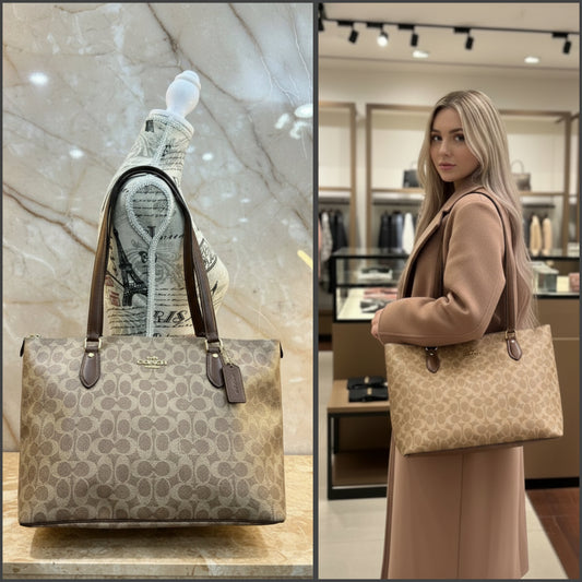 COACH GALLERY TOTE IN SIGNATURE CANVAS