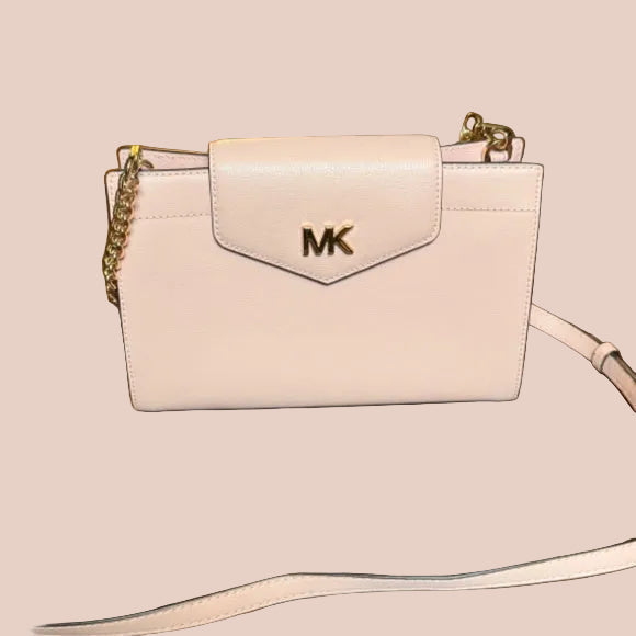 MICHAEL KORS MOTT SMALL CLUTCH/CROSSBODY - BLOSSOM PINK