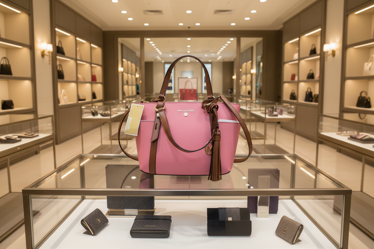 MICHAEL KORS SULLIVAN SATCHEL SMALL - SAFFIANO LEATHER - TEA ROSE MULTI