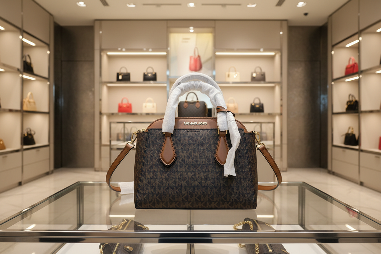 MICHAEL KORS SMALL DARIA 3 in 1 SATCHEL -  BROWN ACORN