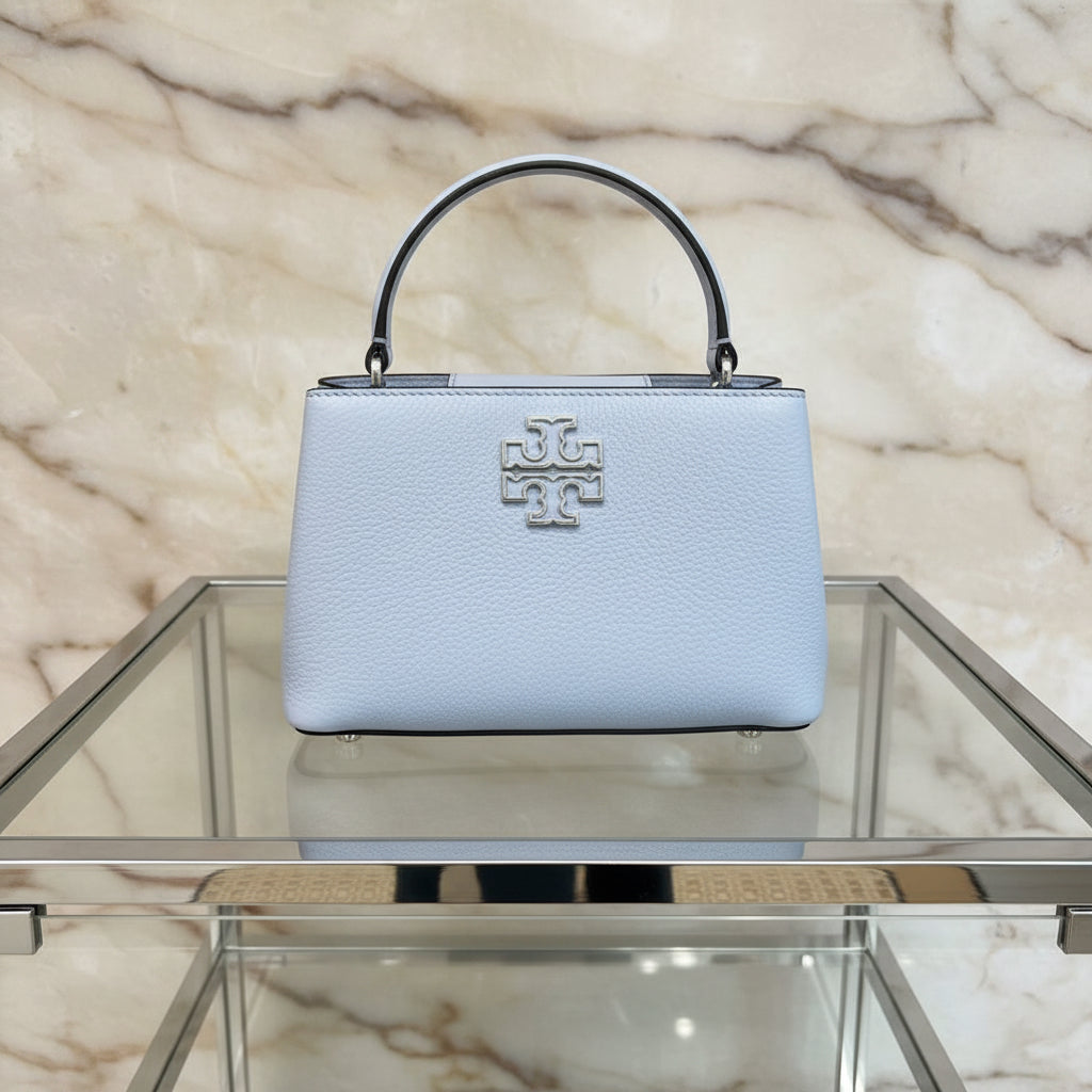 TORY BURCH MICRO BRITTEN SATCHEL - SKY BLUE