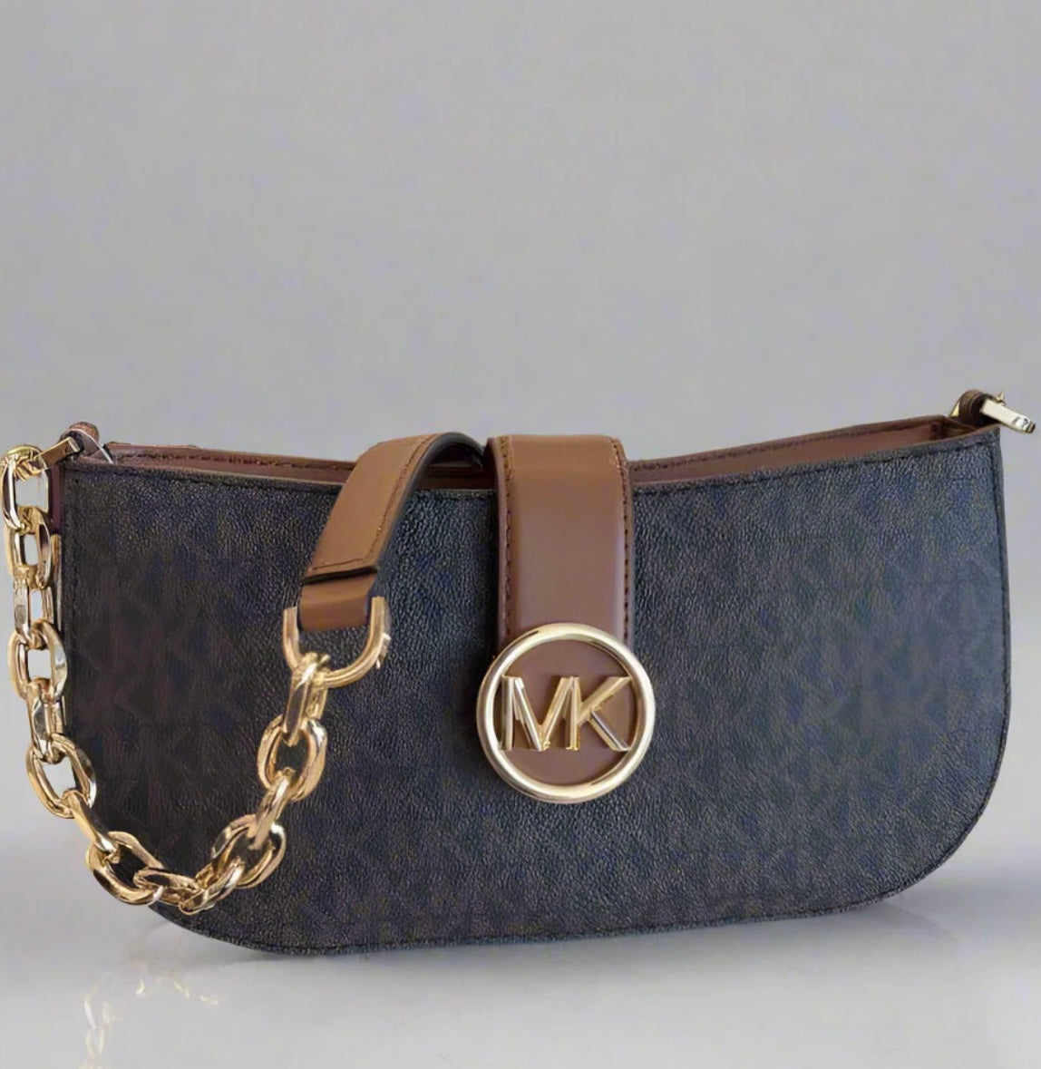 MICHAEL KORS CARMEN LEATHER POUCHETTE SHOULDER BAG ONLY