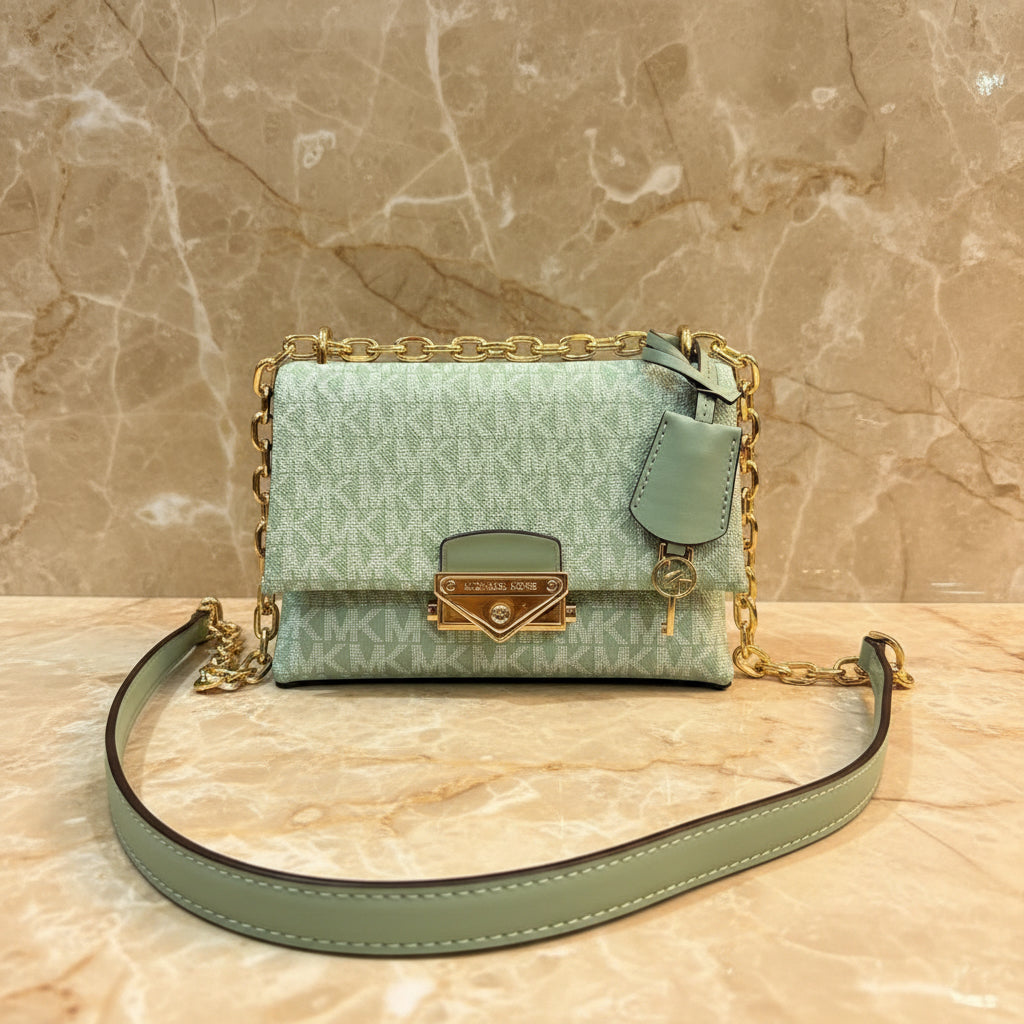 MICHAEL KORS MINI CECE - MONO SEA GREEN