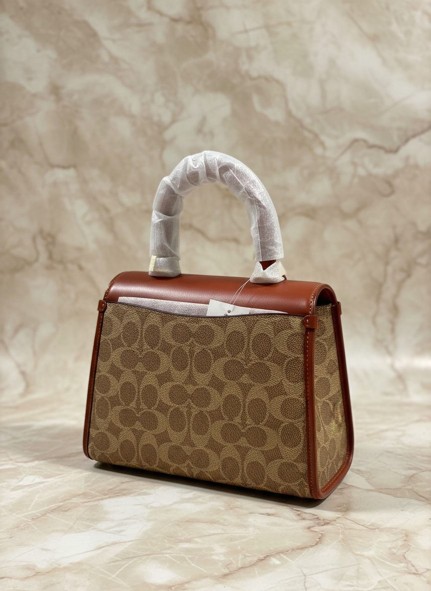 حقيبة كوتش سامي 21 بمقبض علوي - لون بني صدئ مميز