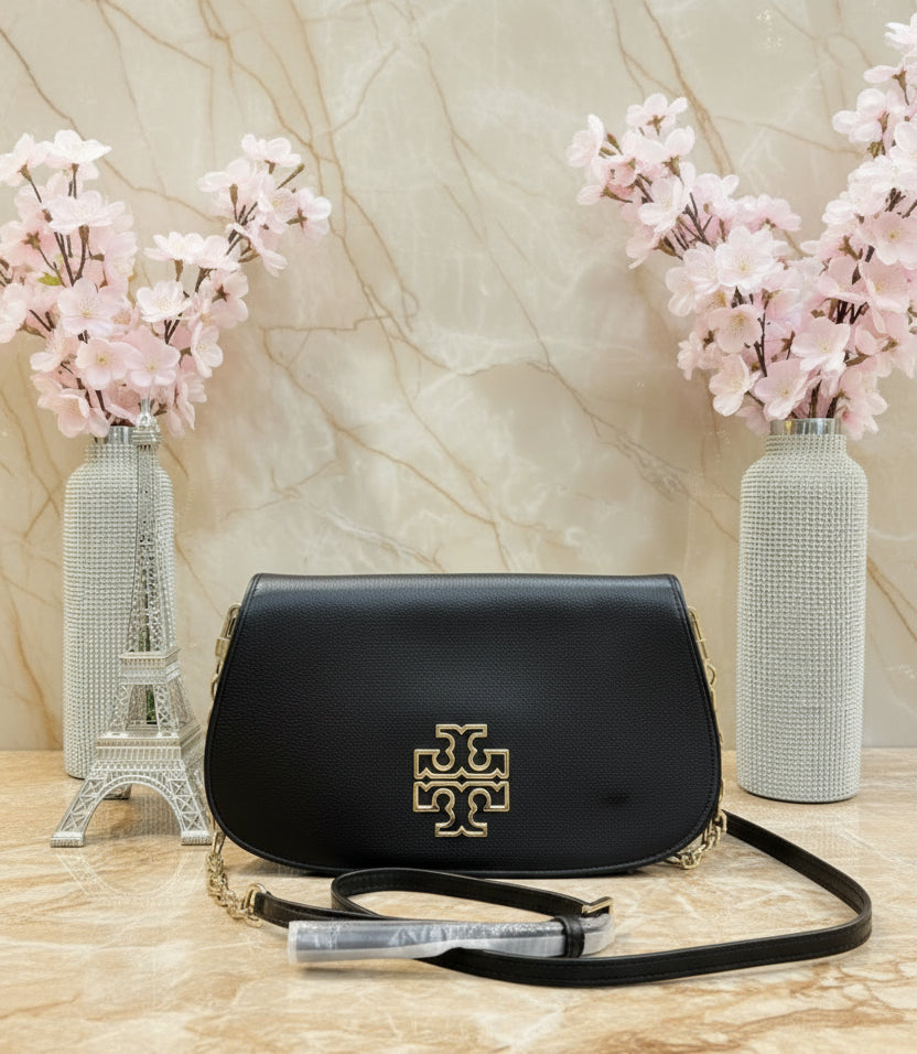 Tory Burch Britten Convertible Clitch Crossbody Chain Flap