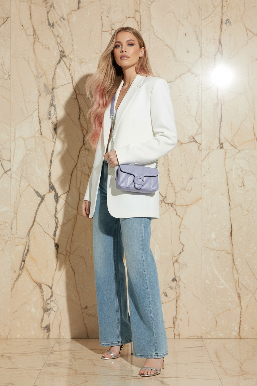 COACH PILLOW TABBY 18 WRISTLET/CROSSBODY - SOFTBPURPLE - NAPPA LEATHER