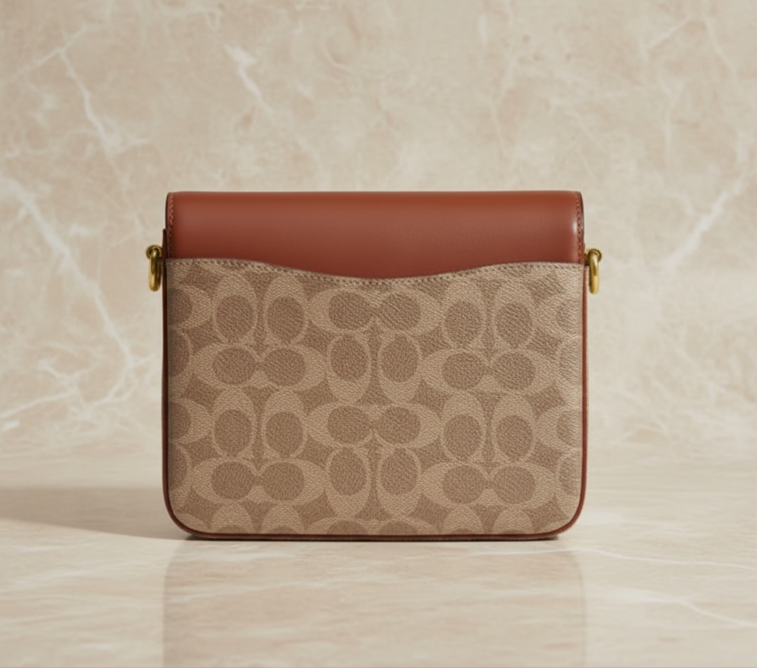 COACH CASSIE 19 3 in 1/ 3 STRAP IN SIGNATURE CANVAS - TAN RUST - MISSING PRICE TAG