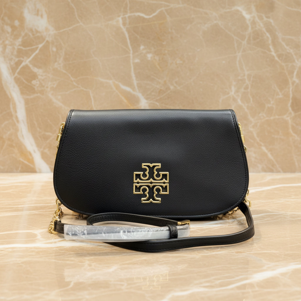 Tory Burch Britten Convertible Clitch Crossbody Chain Flap