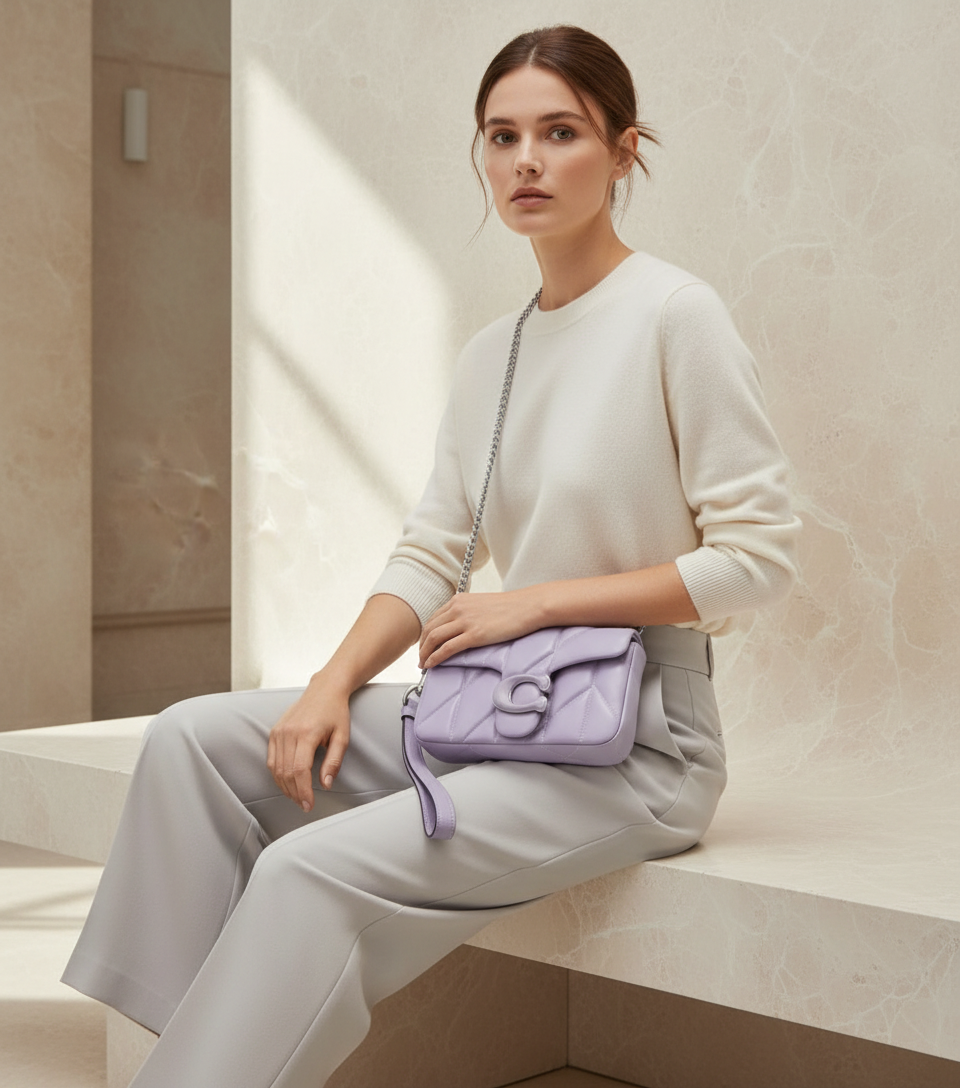 COACH PILLOW TABBY 18 WRISTLET/CROSSBODY - SOFTBPURPLE - NAPPA LEATHER