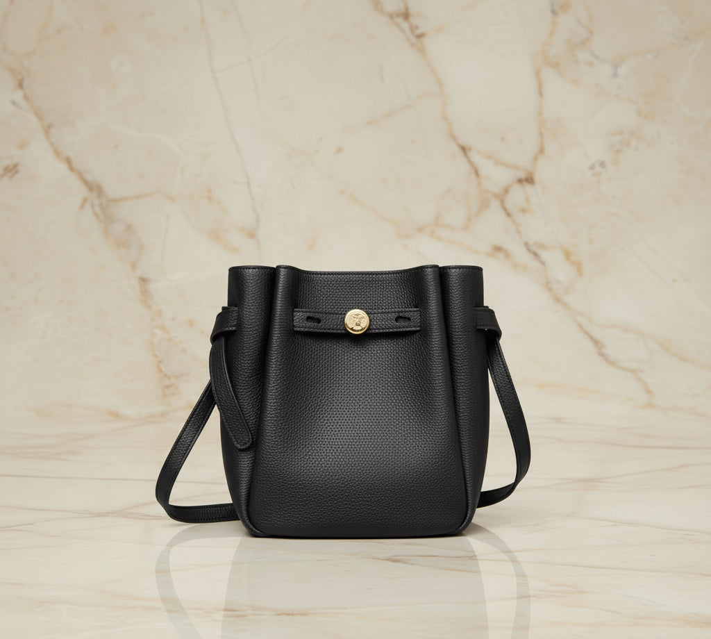 TORY BURCH MINI ROMY CROSSBODY - BLACK