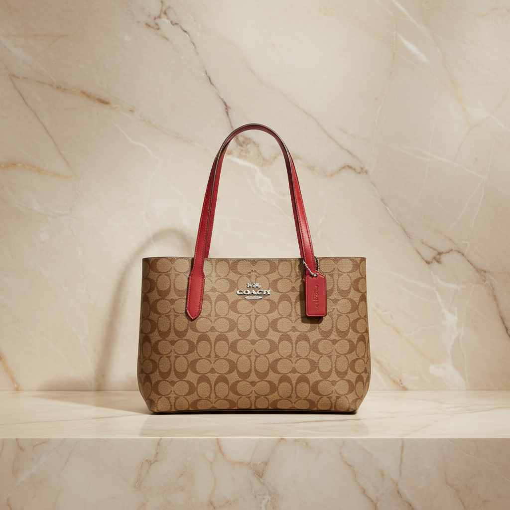 COACH AVENUE CARRYALL IN SIGNATURE BROWN/PINK