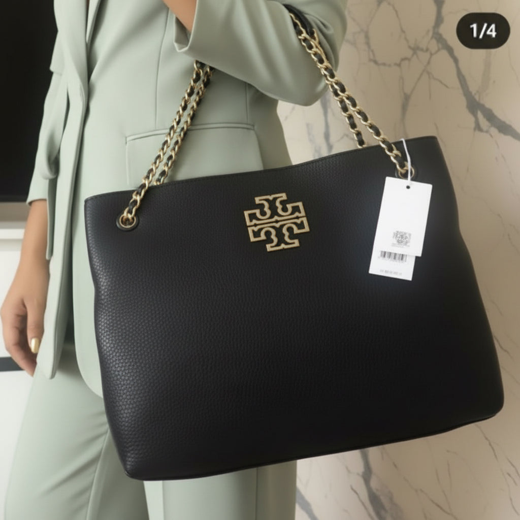 TORY BURCH BRITTEN TRIPLE COMPARTMENT TOTE