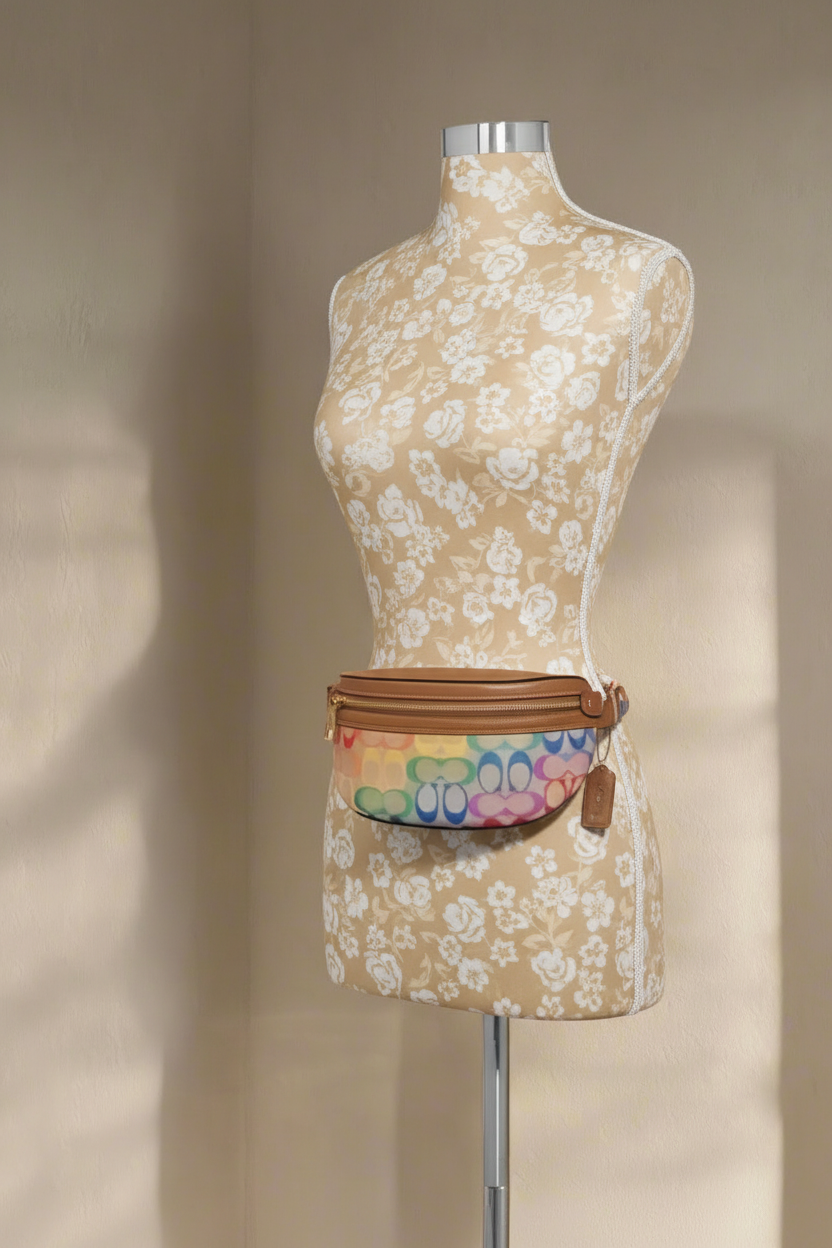 COACH BETHANY WAISTPACK/BELTBAG/BODYBAG - IN RAINBOW SIGNATURE - MISSING PRICE TAG
