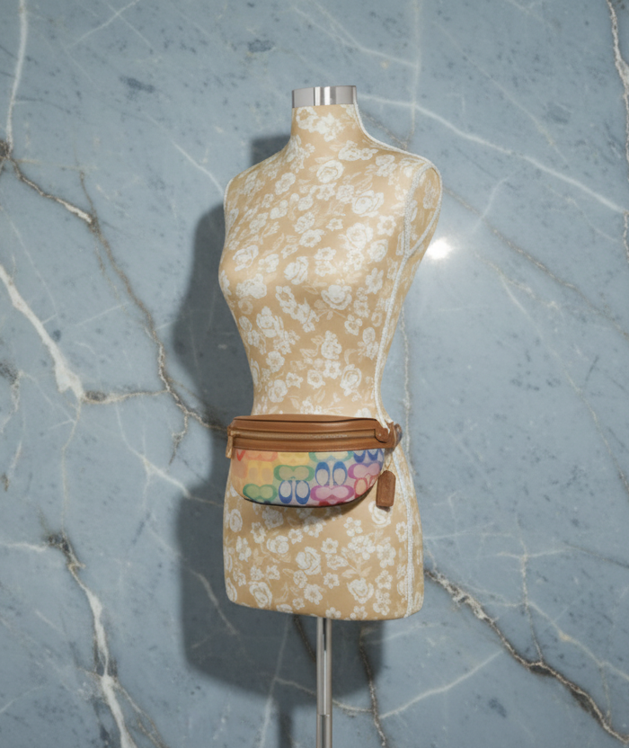 COACH BETHANY WAISTPACK/BELTBAG/BODYBAG - IN RAINBOW SIGNATURE - MISSING PRICE TAG