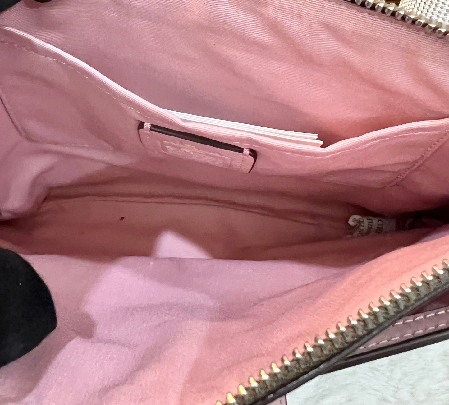 SALE‼️ COACH EAST WEST CROSSBODY WITH POP-UP POUCH KHAKI-PINK - WITH FLAWS/PEELED OFF/SCALED FROM THE CREED INSIDE, SEE PHOTO