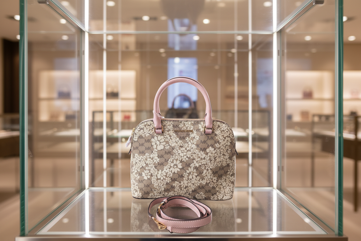 MICHAEL KORS CINDY SATCHEL DOME MEDIUM - SPRING FLORAL PRINT