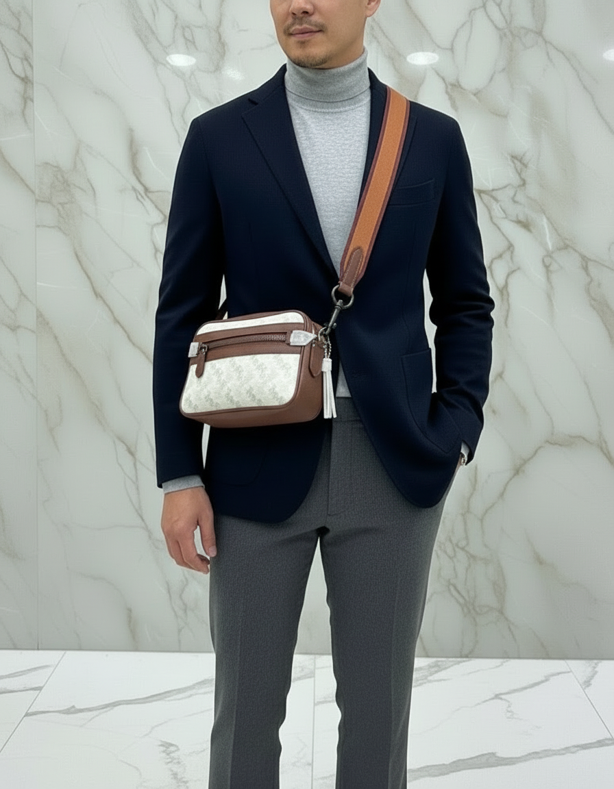 COACH ACADEMY CROSSBODY WITH HORSE & CARRIAGE PRINT