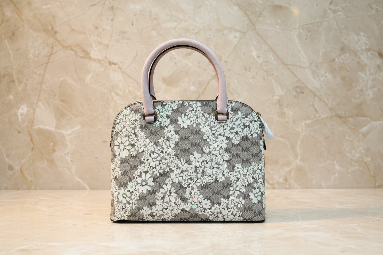 MICHAEL KORS CINDY SATCHEL DOME MEDIUM - SPRING FLORAL PRINT