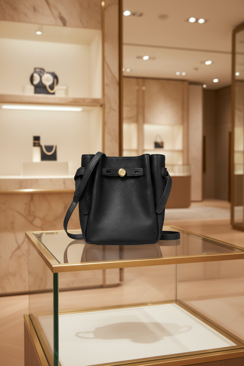 TORY BURCH MINI ROMY CROSSBODY - BLACK
