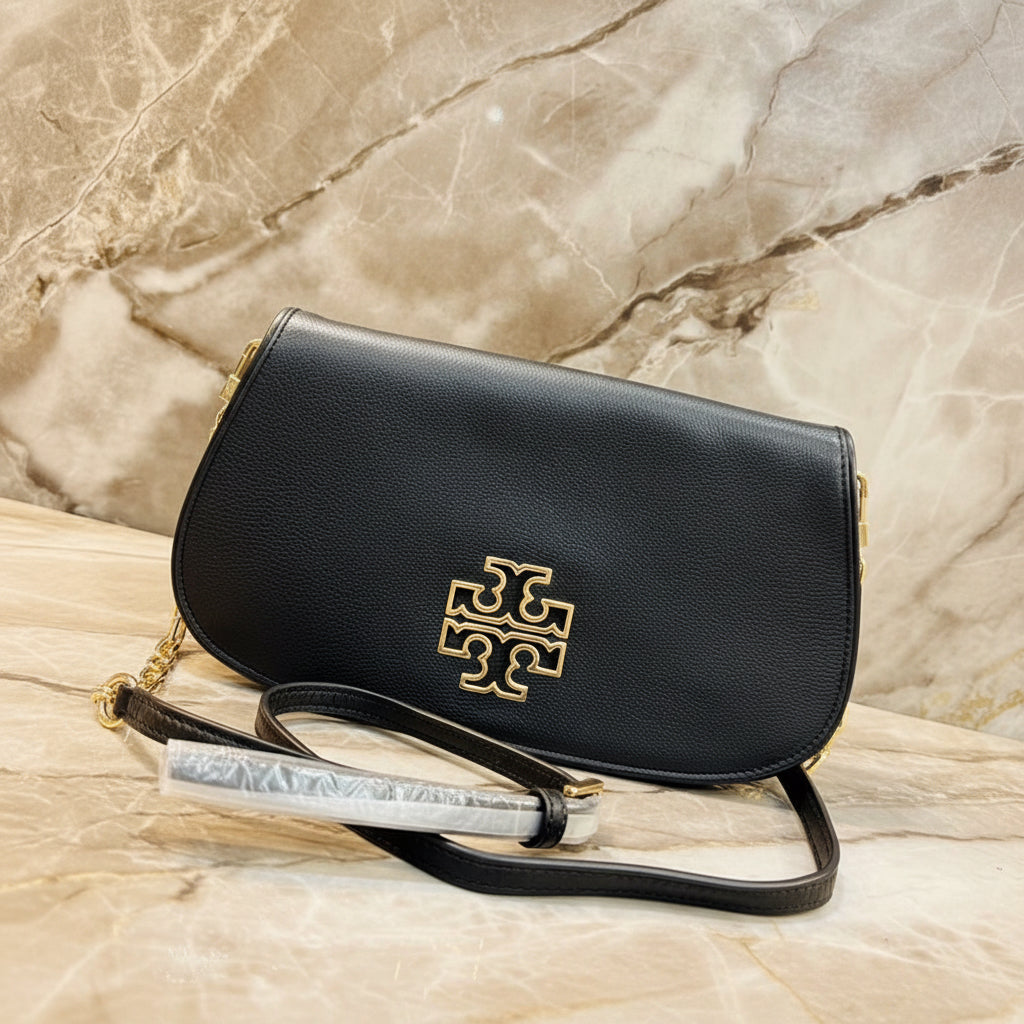 Tory Burch Britten Convertible Clitch Crossbody Chain Flap