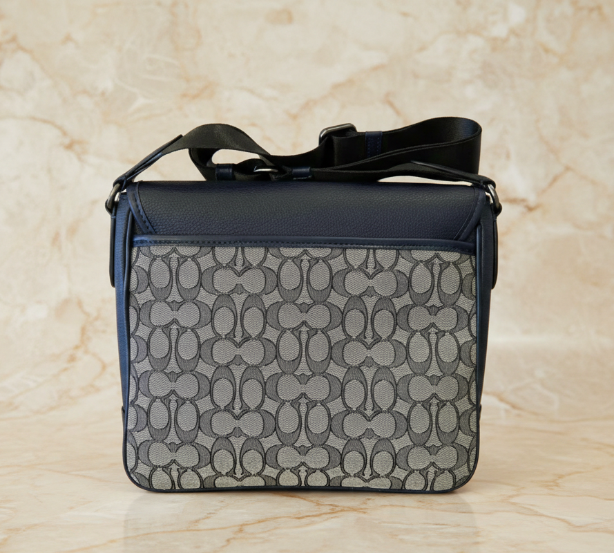 COACH SPRINT MAP BAG 25 SIGNATURE JACQUARD BLUE