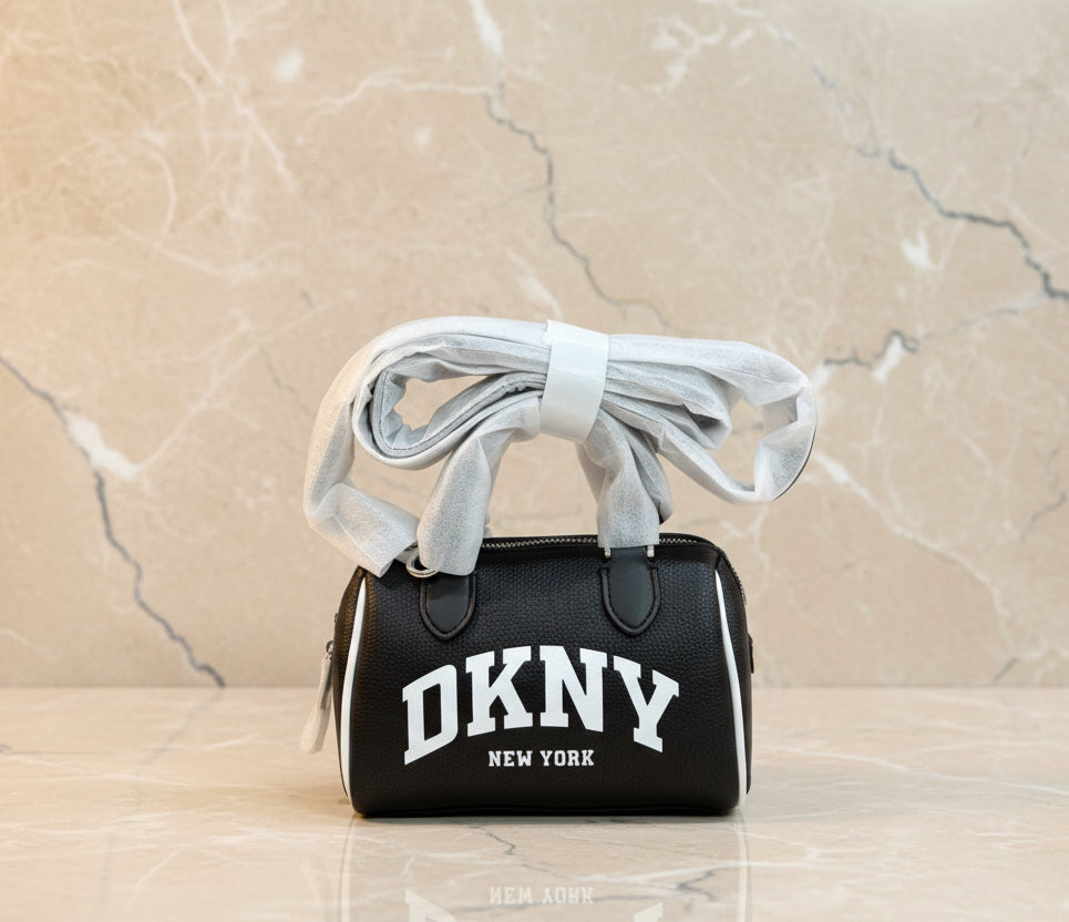 DKNY NELL SATCHEL - MINI - BLACK/MARSMALLOW