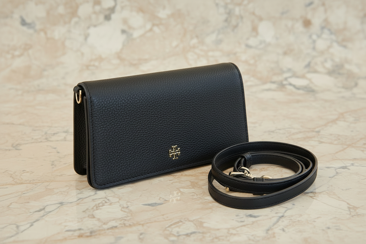 TORY BURCH EMERSON CROSSBODY -  BLACK