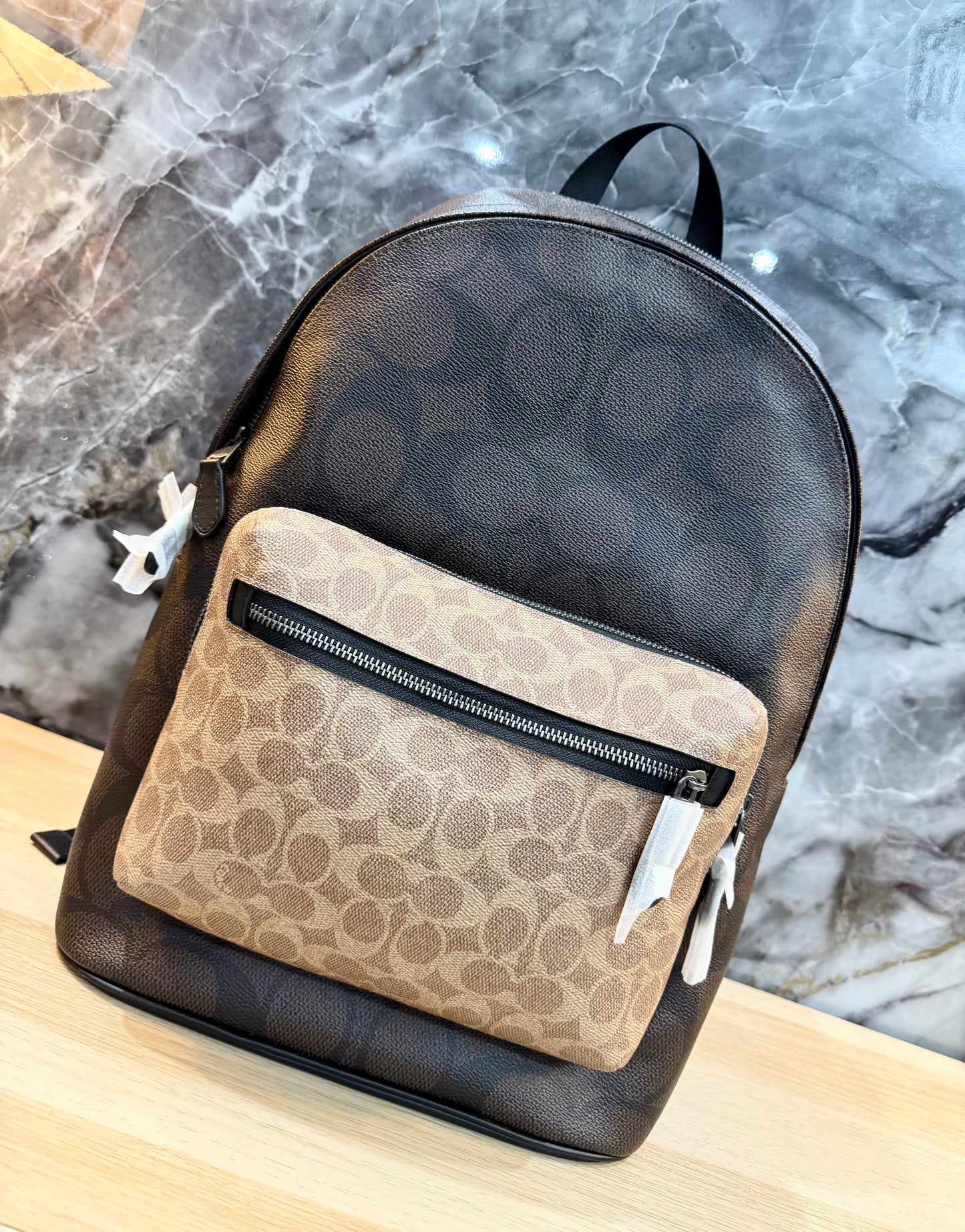 COACH MEN’S WEST BACKPACK IN BLOCKED SIGNATURE CANVAS