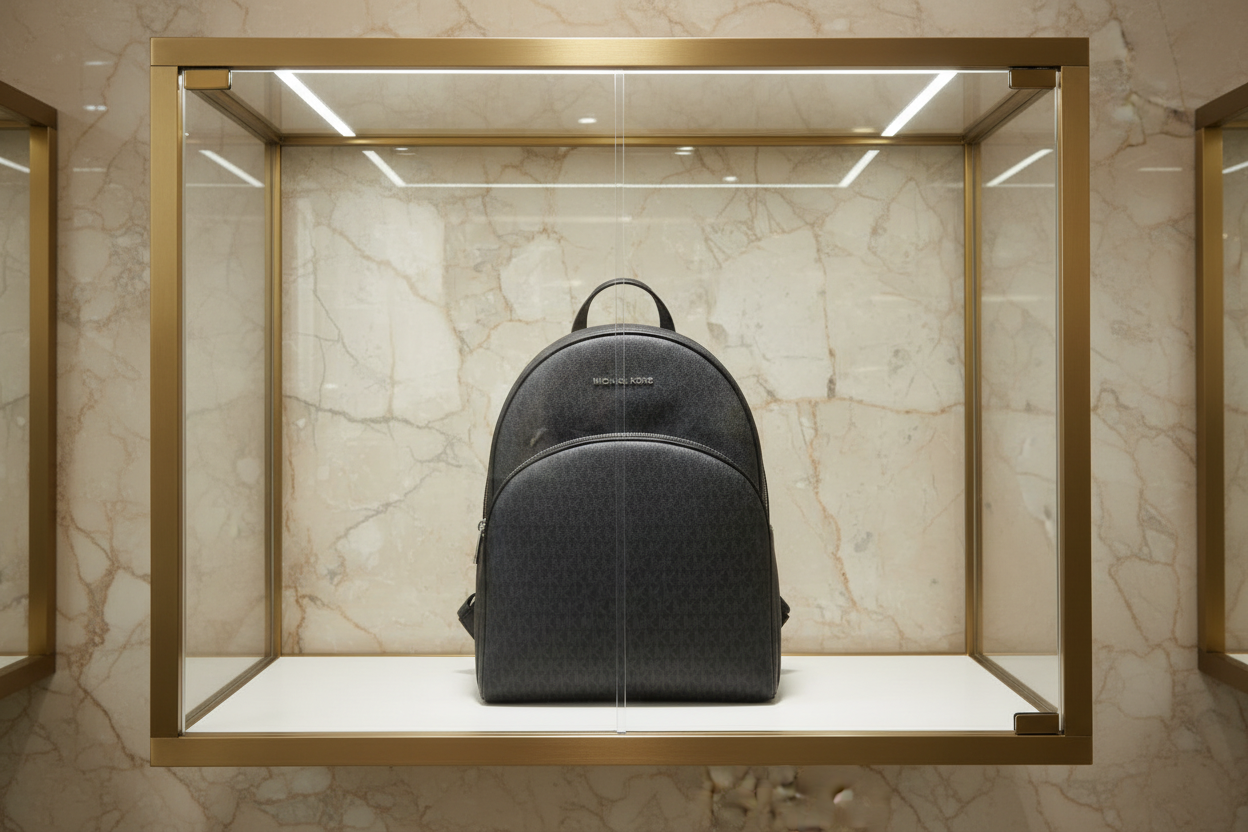 MICHAEL KORS ABBEY BACKPACK LARGE - SIGNATURE BLACK